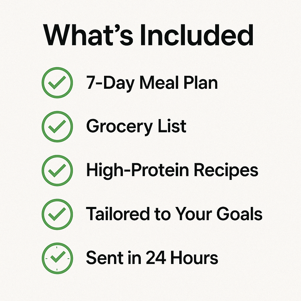 Custom 7-Day High-Protein Meal Plan (Made for You)